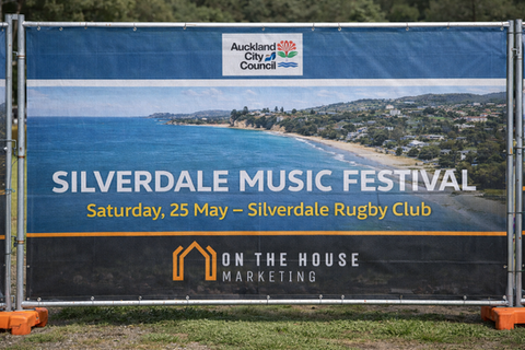 Outdoor event signage and community advertising Auckland On The House Marketing Auckland