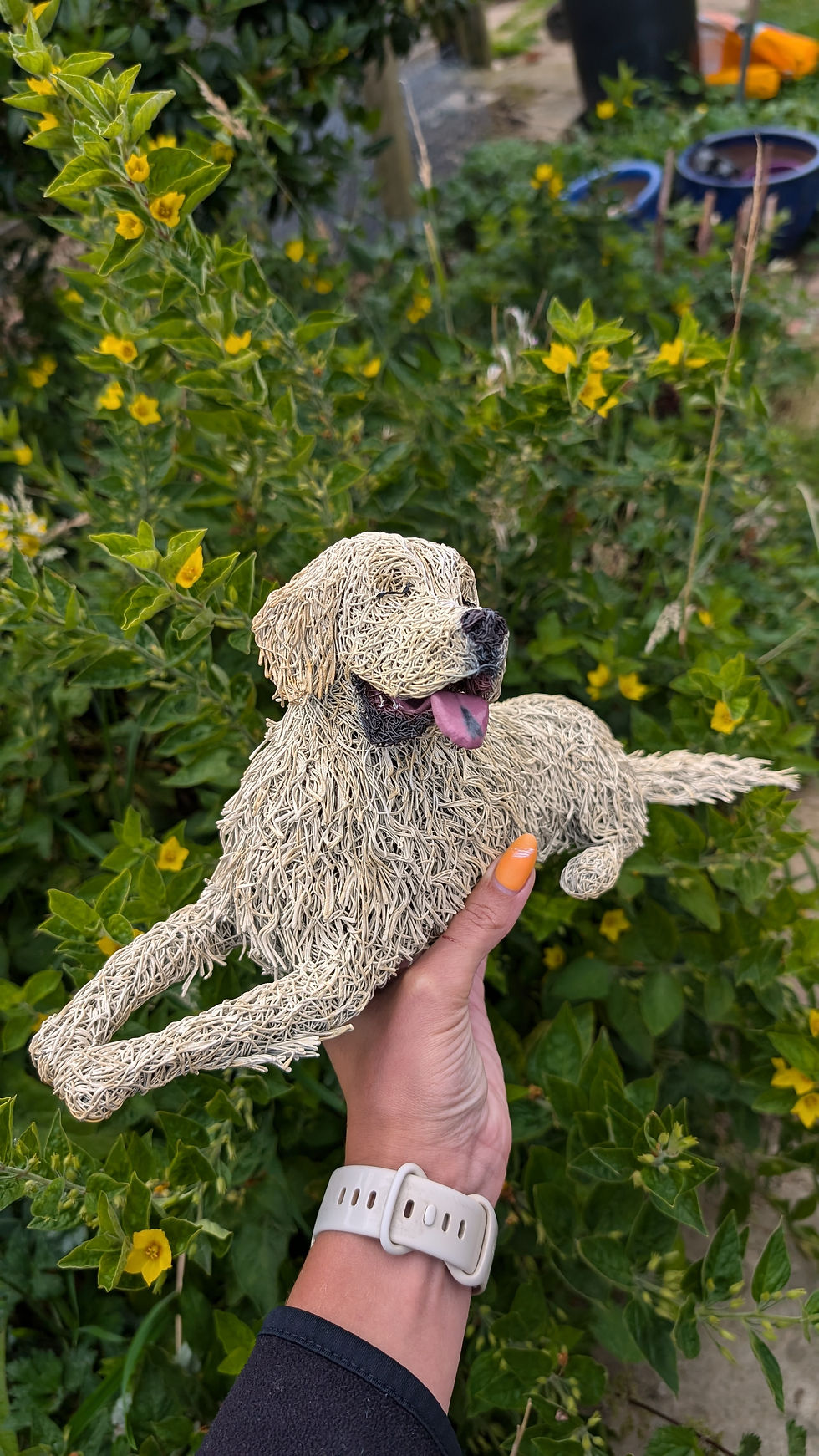 Thumbnail: Miniature Wire Dog Sculpture