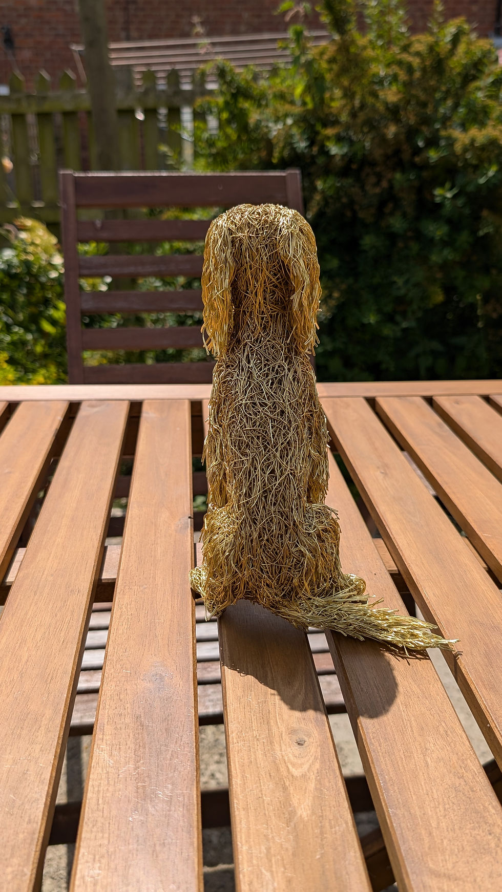 Thumbnail: Miniature Wire Dog Sculpture