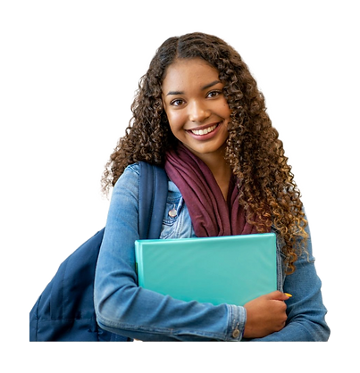 school student carrying books