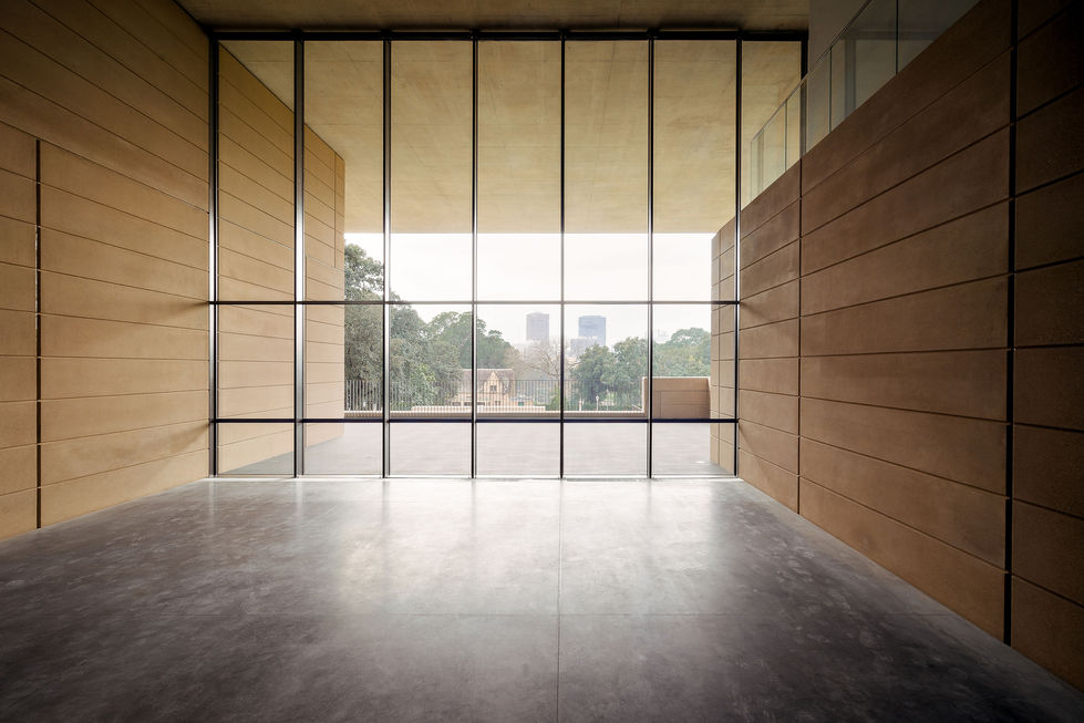 Chau Chak Wing Museum exhibition space with off-form concrete
