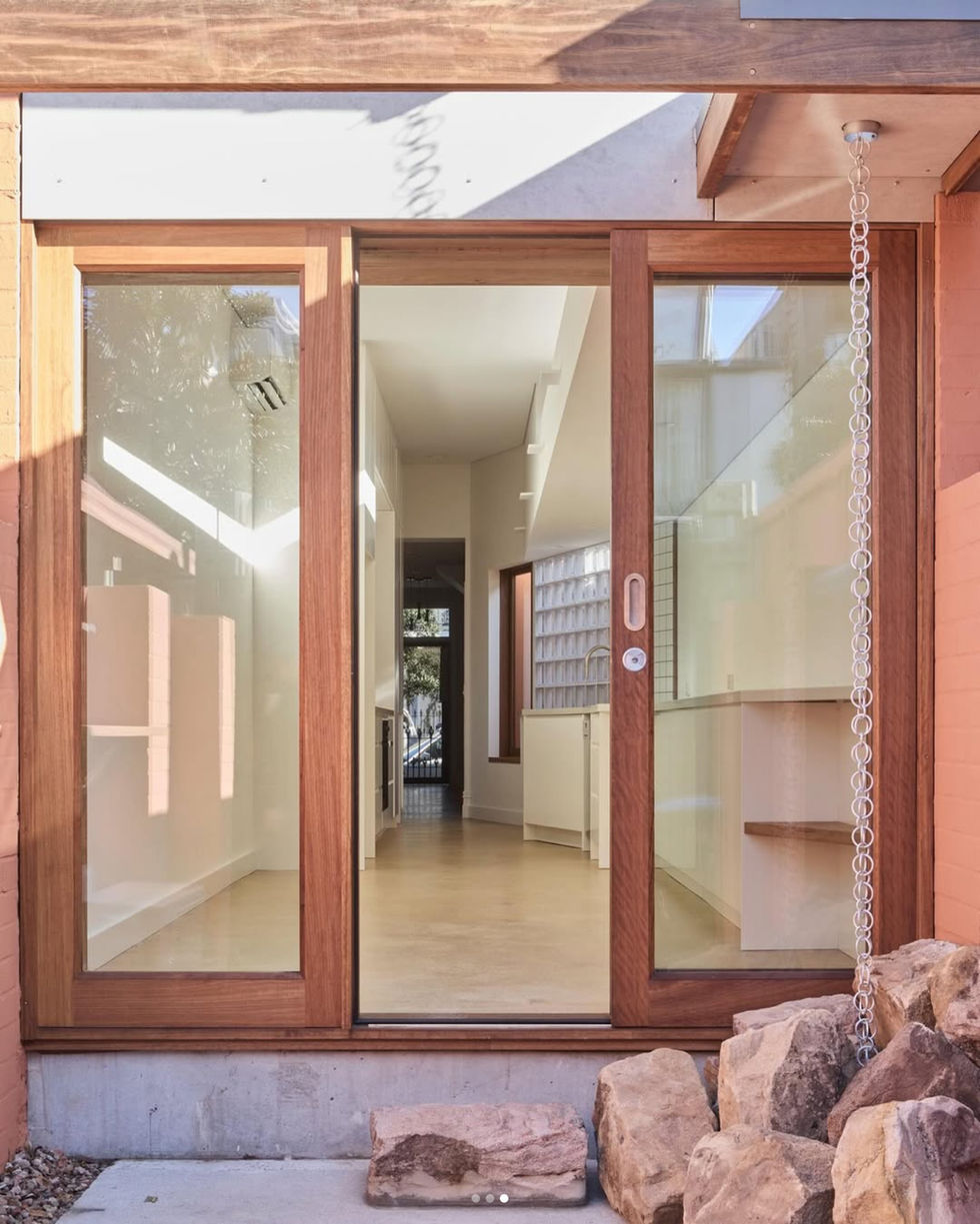 Recycled hardwood and salvaged timber feature, Bondi Bio retrofit