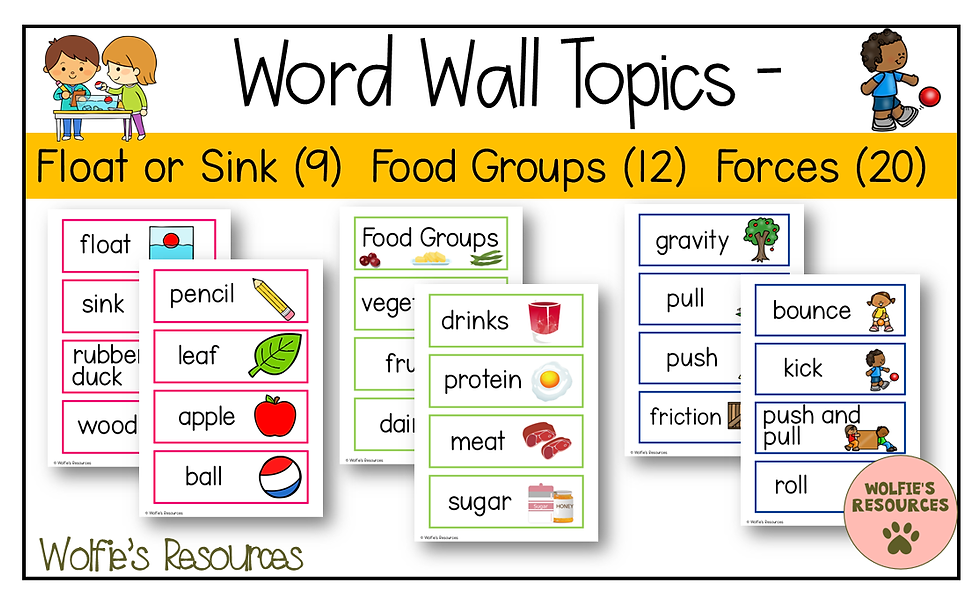 Thumbnail: Science Word Wall Words And Activities For Kindergarten KS1
