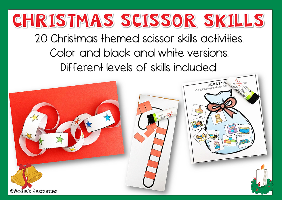 Thumbnail: Christmas Scissor Skills Cutting Activities