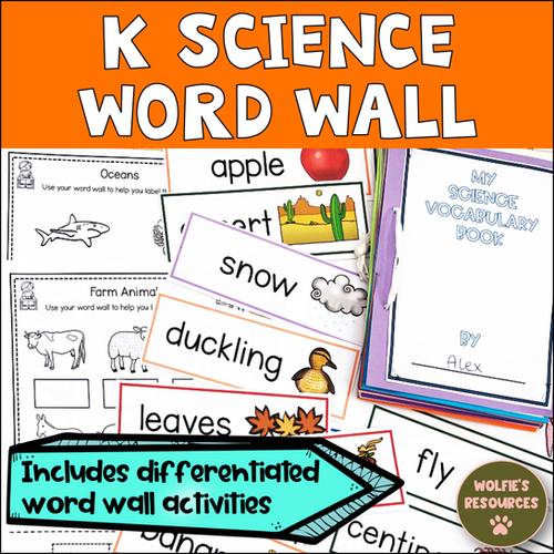 Science Word Wall Words And Activities For Kindergarten KS1 | Wolfies ...