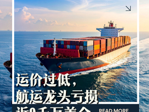 运价过低,航运龙头亏损近9千万美金