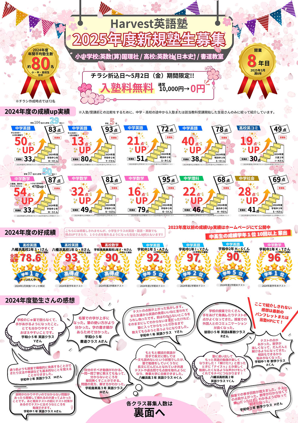 2025年度春のチラシができました！