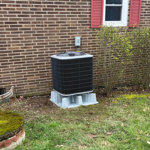 Heat pump on riser
