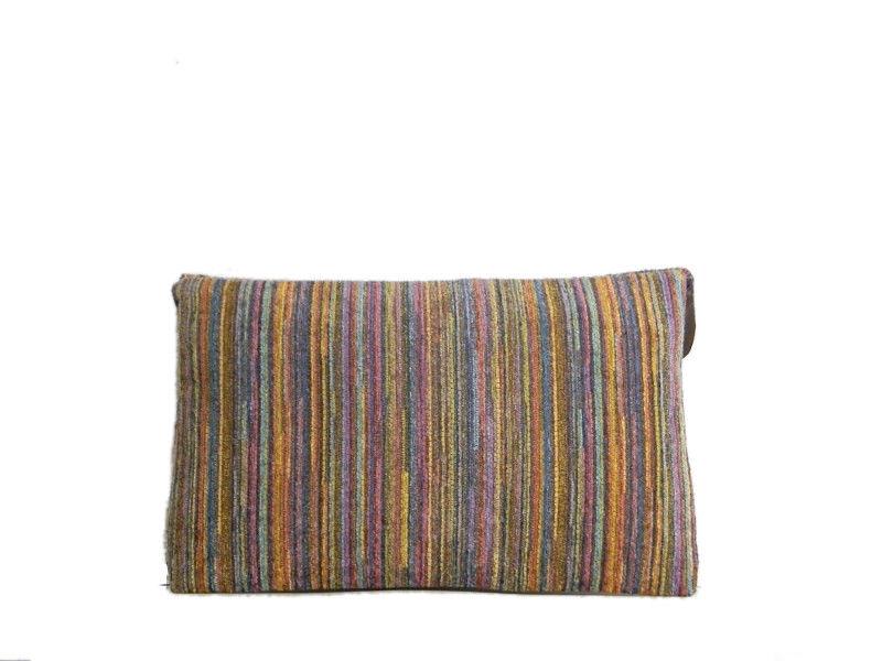 Thumbnail: Multicolored Twill Envelope Clutch Bag