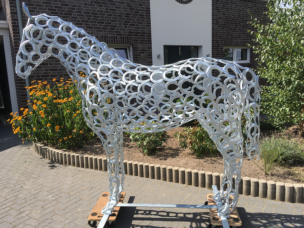 Miniaturbild: Hufeisenpferd, lebensgroß,verzinkt