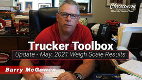 May, 2021 Update – Weigh Scale Data & Results