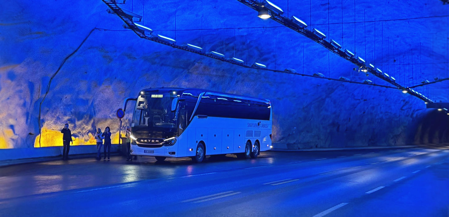 Buss i Lærdalstunnelen