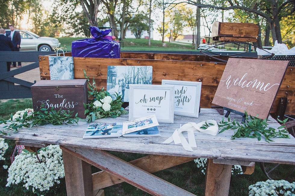 Gift & Guest Book Area