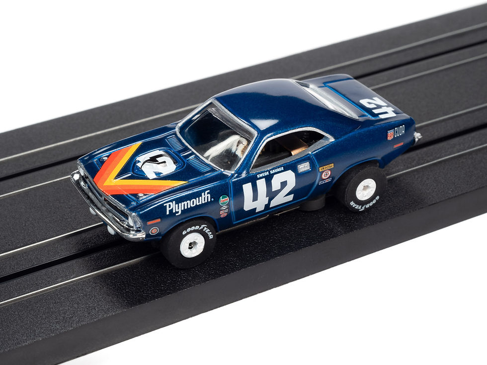 Thumbnail: Auto World Trans AM Racing 3 Car Release 2 Camaro's & Barracuda SC362