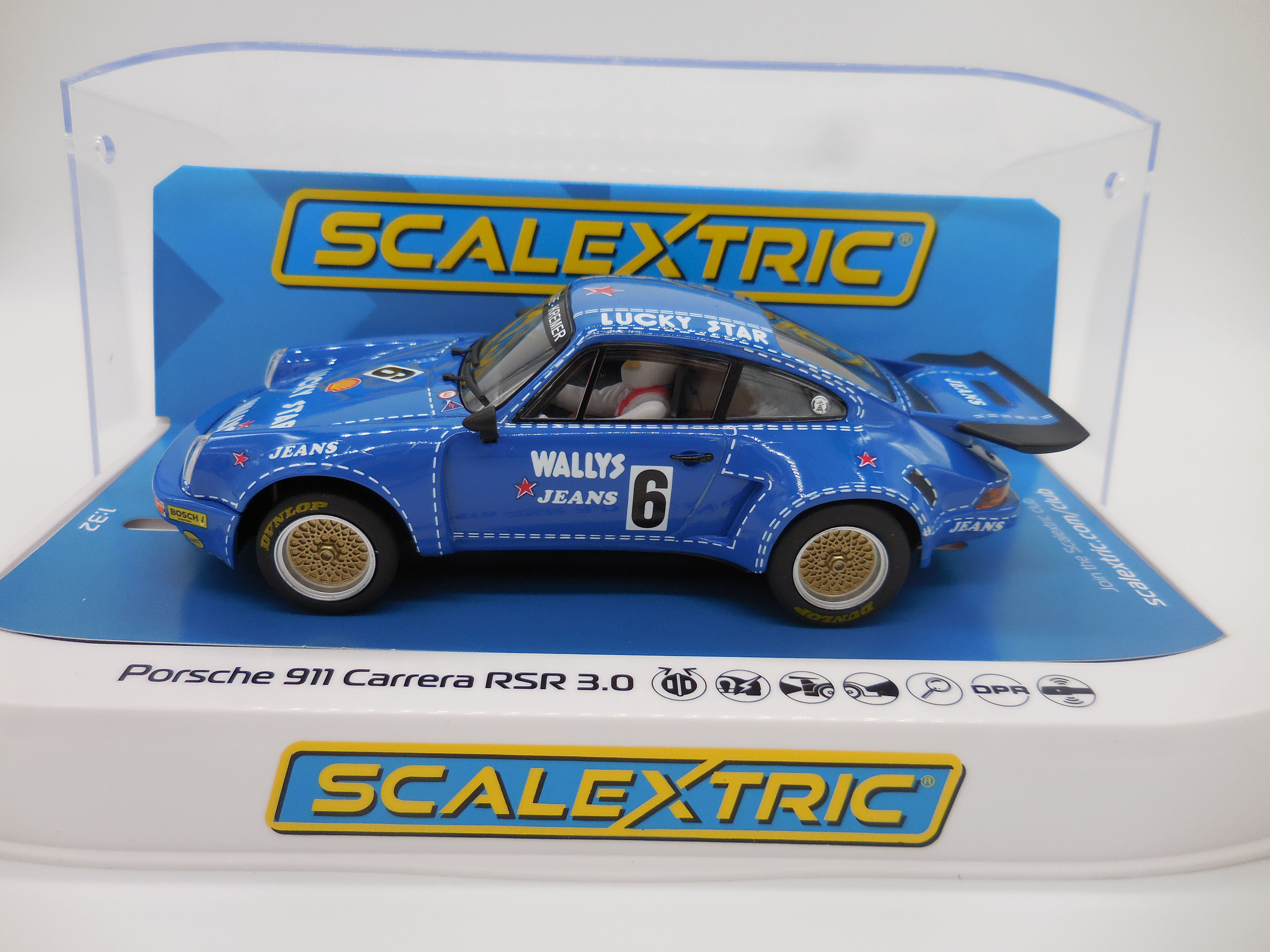 Scalextric Porsche 911 Carrera RSR 3.0 Wallys Jeans DPR 1:32 Slot Car C4398