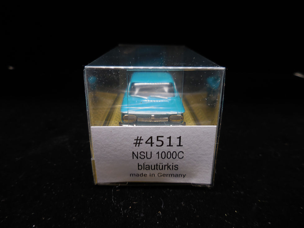 Thumbnail: Bauer NSU 1000C Turquoise Ultralow UL1 Chassis HO Slot Car B4511