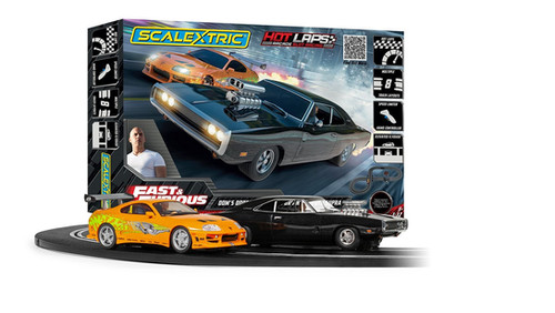 Scalextric Fast & Furious Hot Laps Race Set Supra vs Charger 1:32