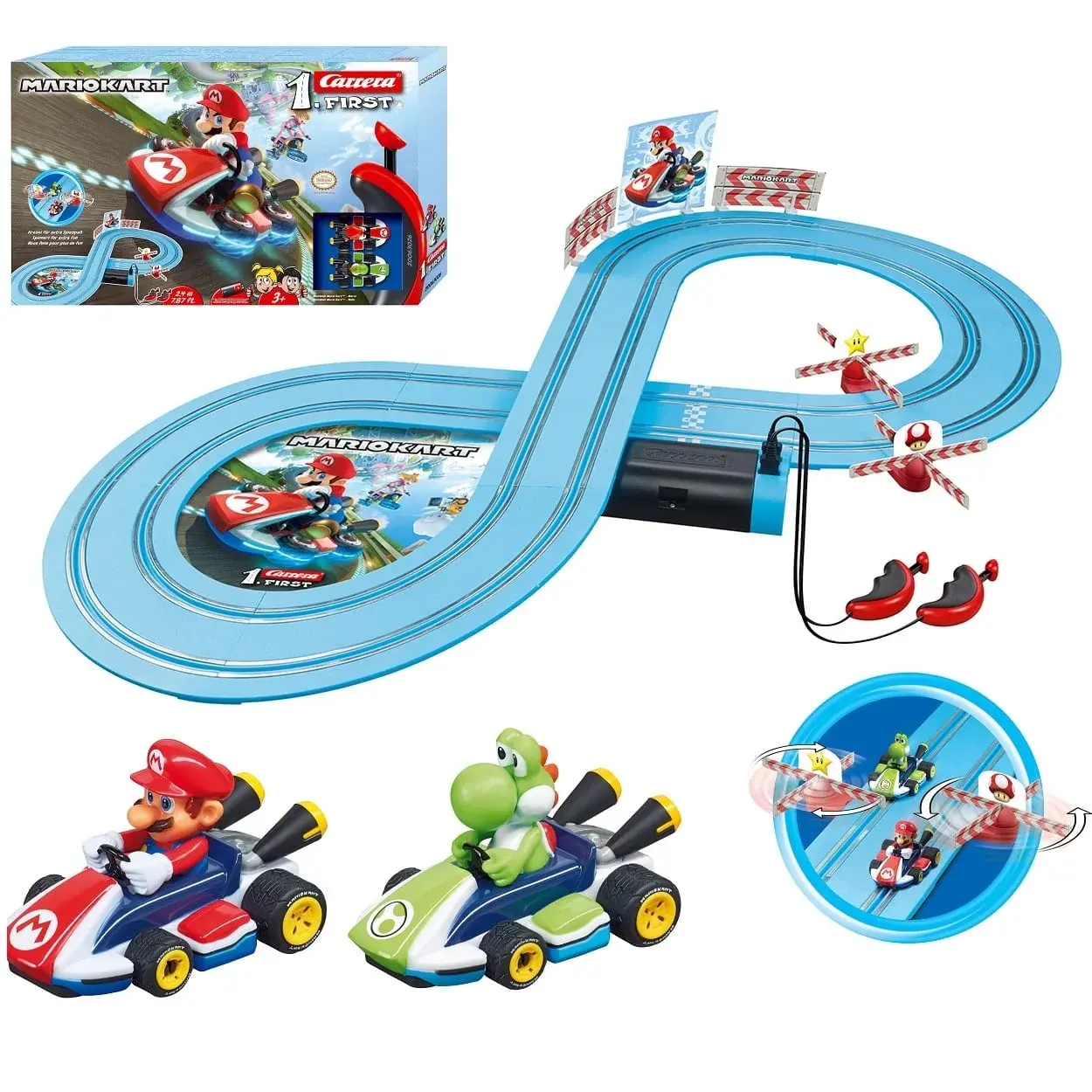 Carrera First Mario Kart Mario vs. Yoshi 3 and up Beginner Slot Car Racing Set