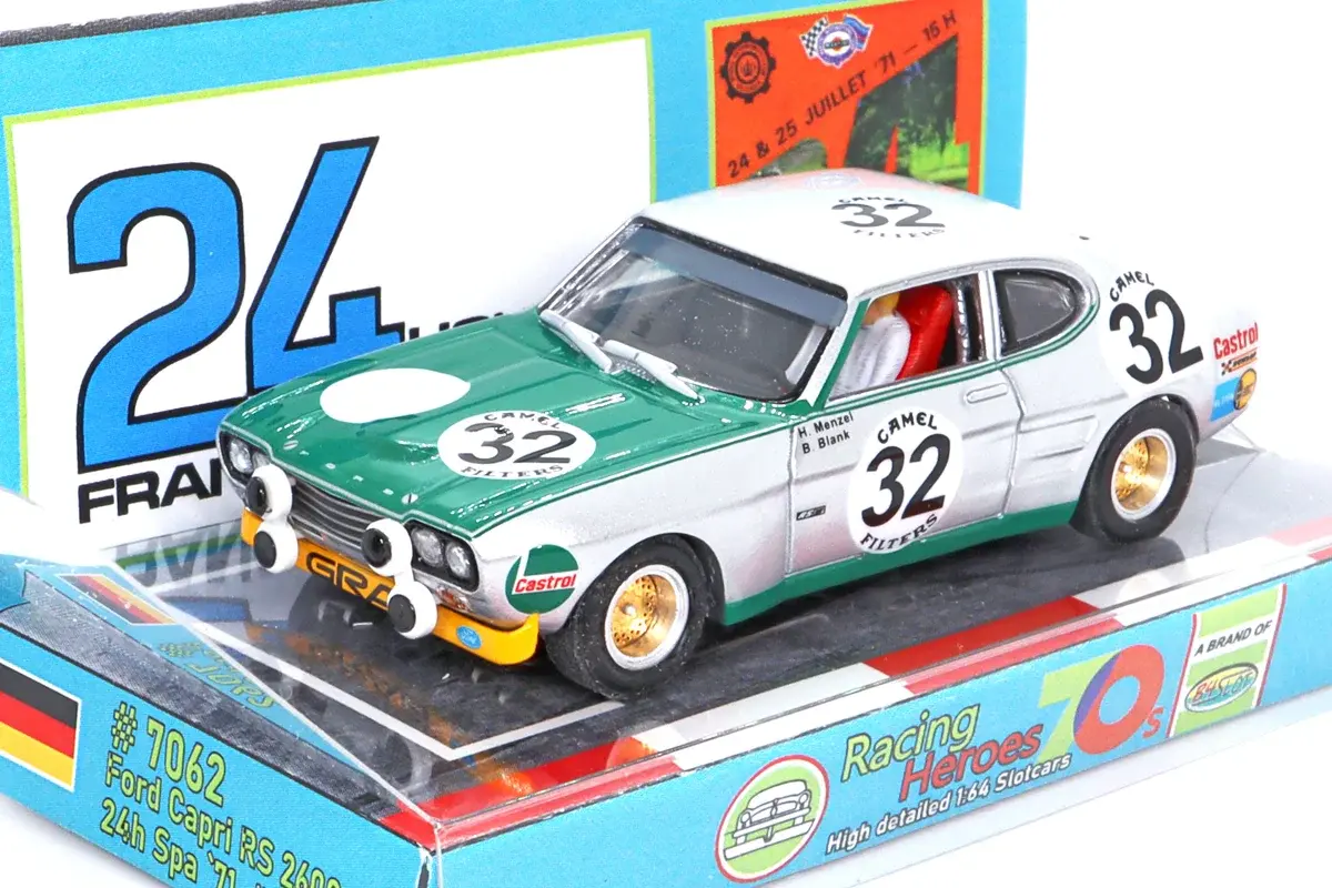 Bauer Racing Heroes Ford Capri RS2600 24h Spa Francorchamps '71 Silver-Green