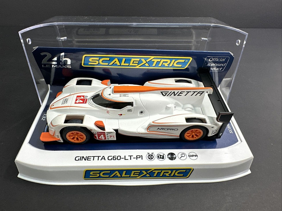 Scalextric GINETTA G60-LT-P1 NO 14 - WHITE/ORANGE 1:32 C4061