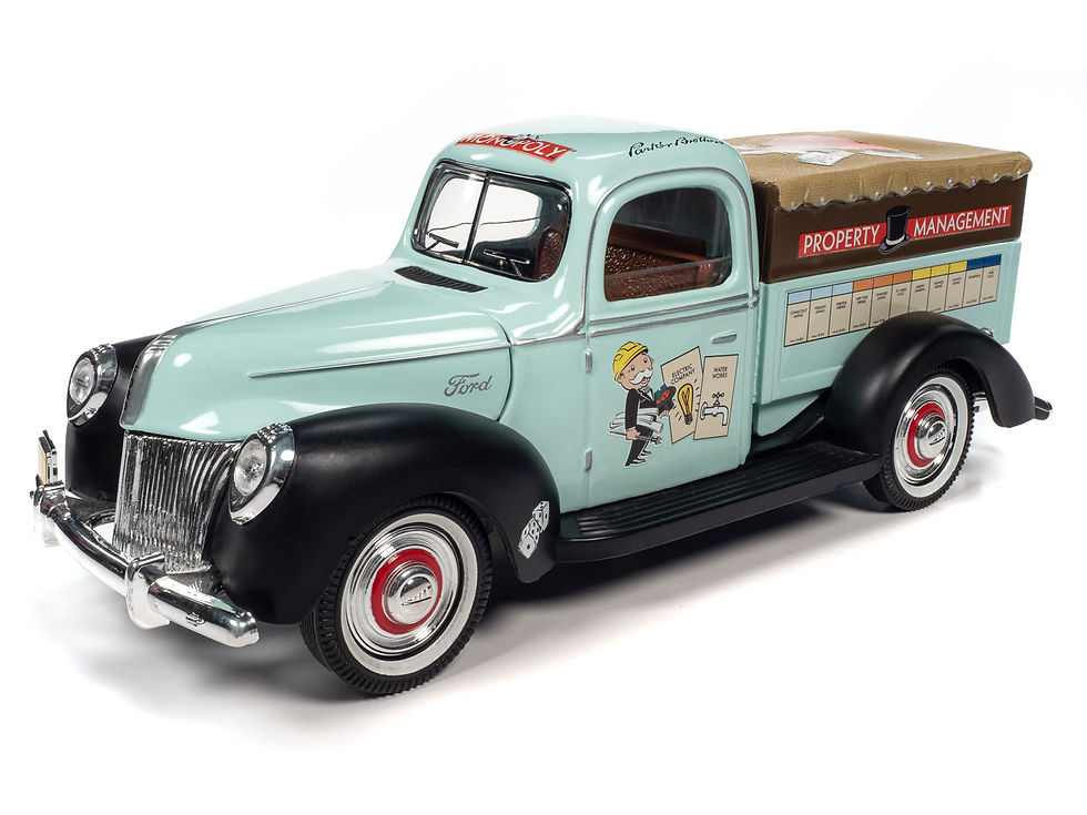 Thumbnail: Auto World '40 Ford Property Management Truck 1:18 Scale Diecast Car &Figure 138