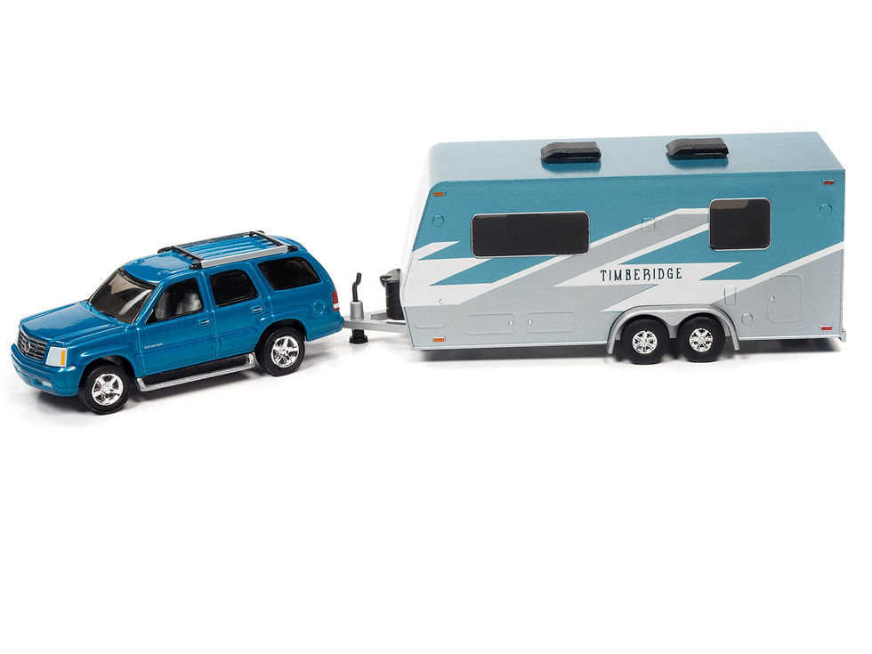 Thumbnail: Johnny Lightning 1:64 Diecast Cars 2 Pack Set '05 Cadillac Escalade & Camper