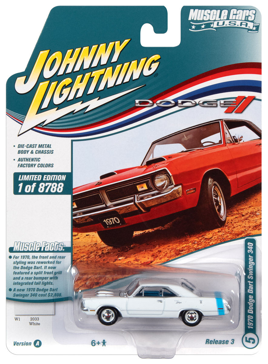 Thumbnail: Johnny Lightning 1:64 Diecast Car '70 Dodge Dart Swinger 340 JLMC027A