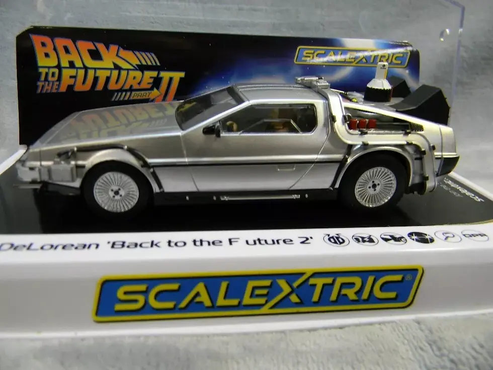 Scalextric "Back to the Future II" DeLorean DPR W/ Lights 1:32 Slot Car C4249