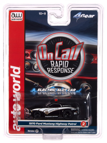 Auto World '70 Ford Mustang Patrol Car Gear Release On Call