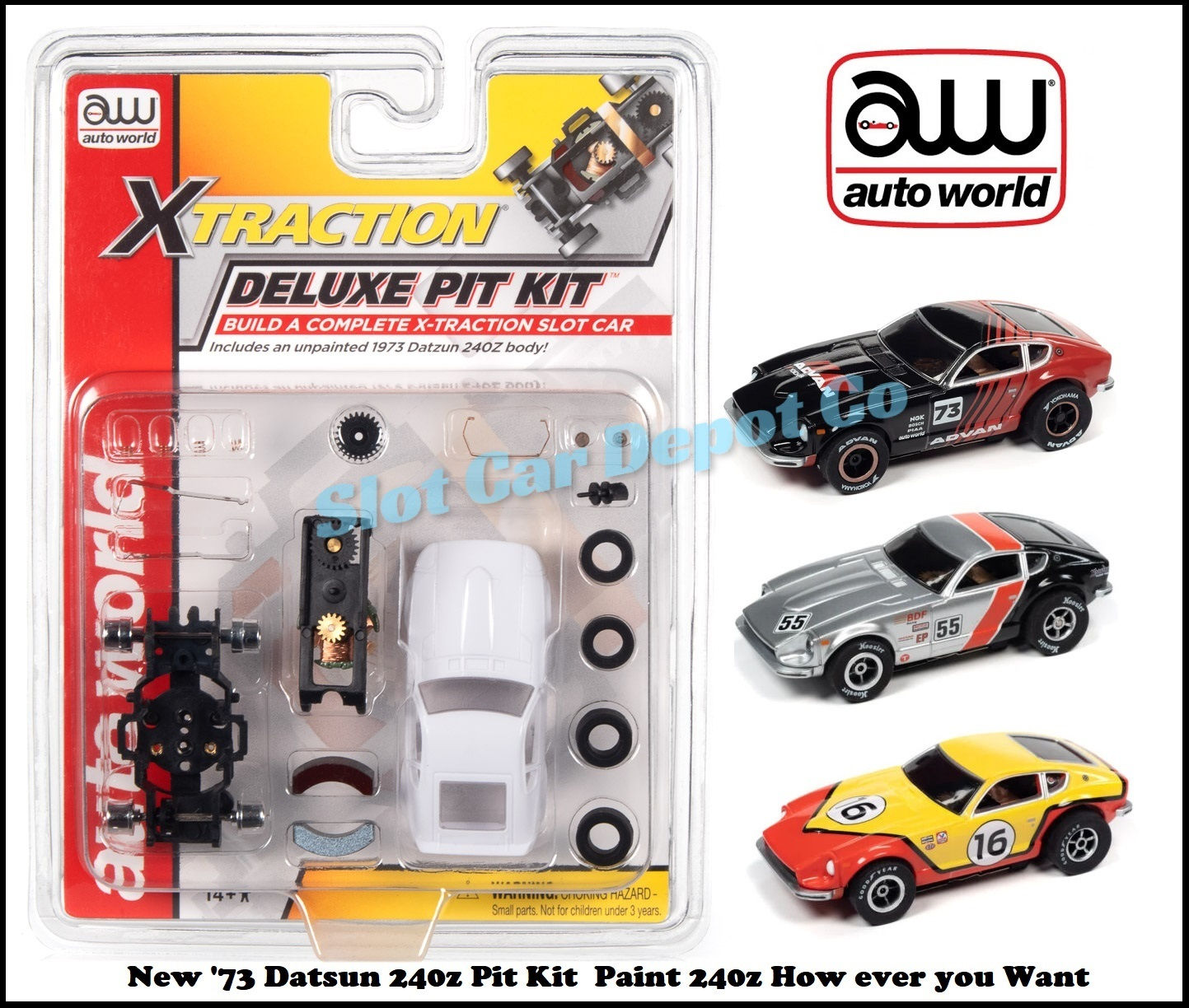 Auto World Xtraction Deluxe Pit Kit '73 Datsun 240Z Body & Chassis TRX113