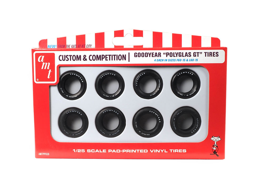 AMT Goodyear Polyglas GT Tires Pack 1:25 Scale Skill 2 AMTPP038