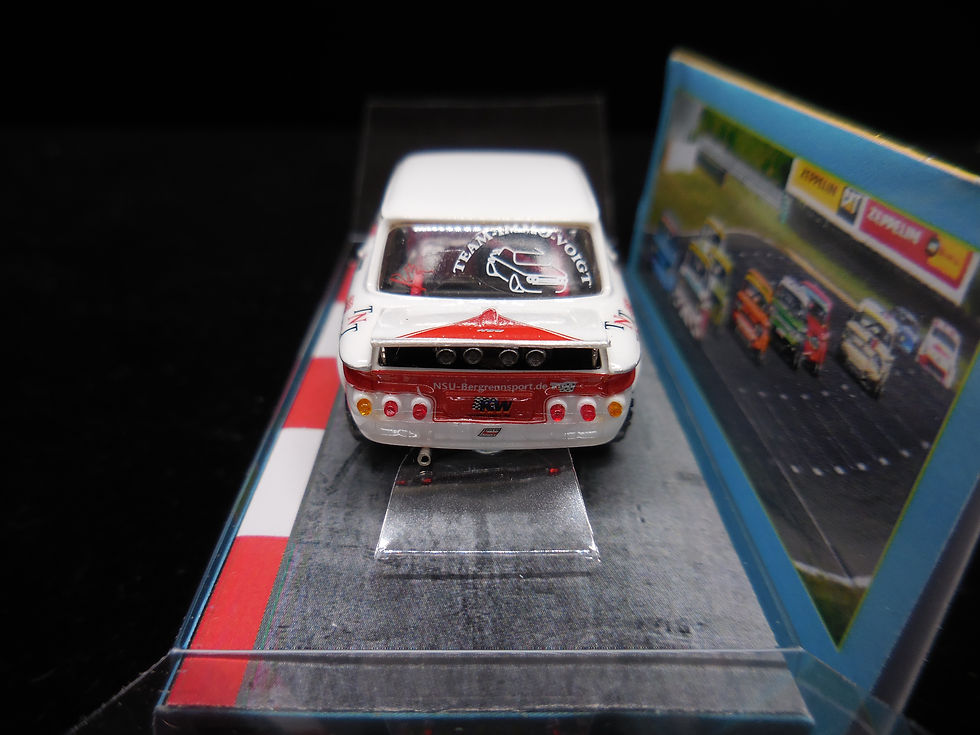 Thumbnail: Bauer NSU TT Cup Spieß white/red Ultralow UL1 Chassis HO Slot Car B7001