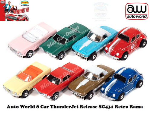Auto World 8 ThunderJet Release Retro Rama HO Scale SC431 | Slot