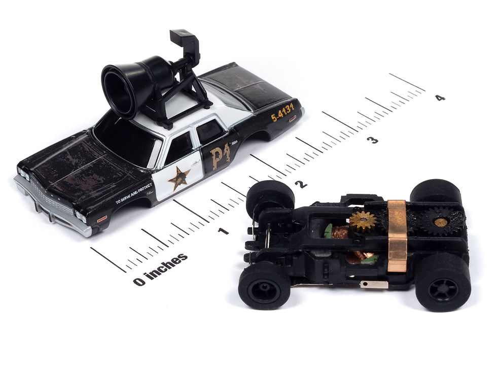 Thumbnail: Auto World Xtraction Blues Brothers '74 Dodge Monaco w/Speaker HO Slot Car SC409