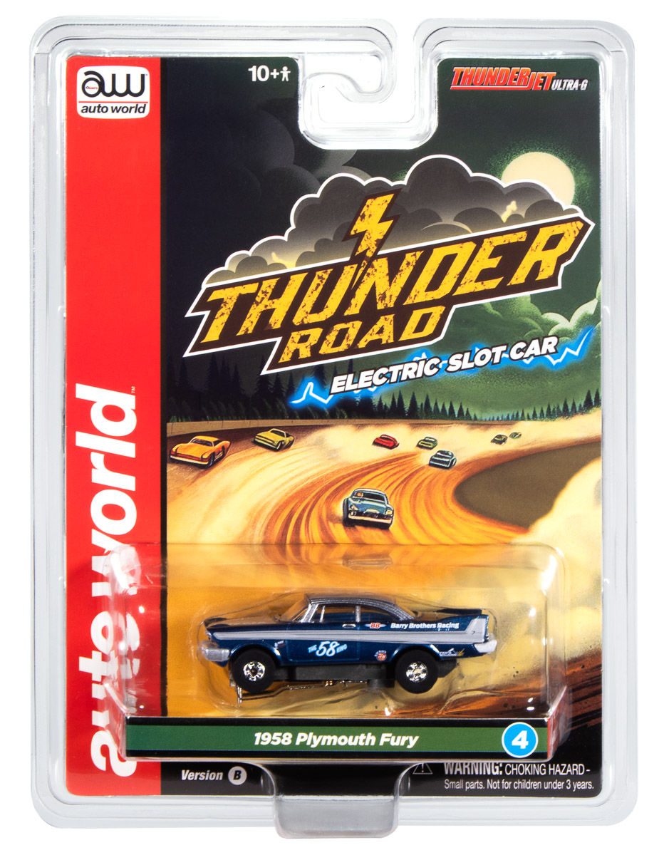 Thumbnail: Auto World '58 Plymouth Fury ThunderJet Release Called Thunder Roa