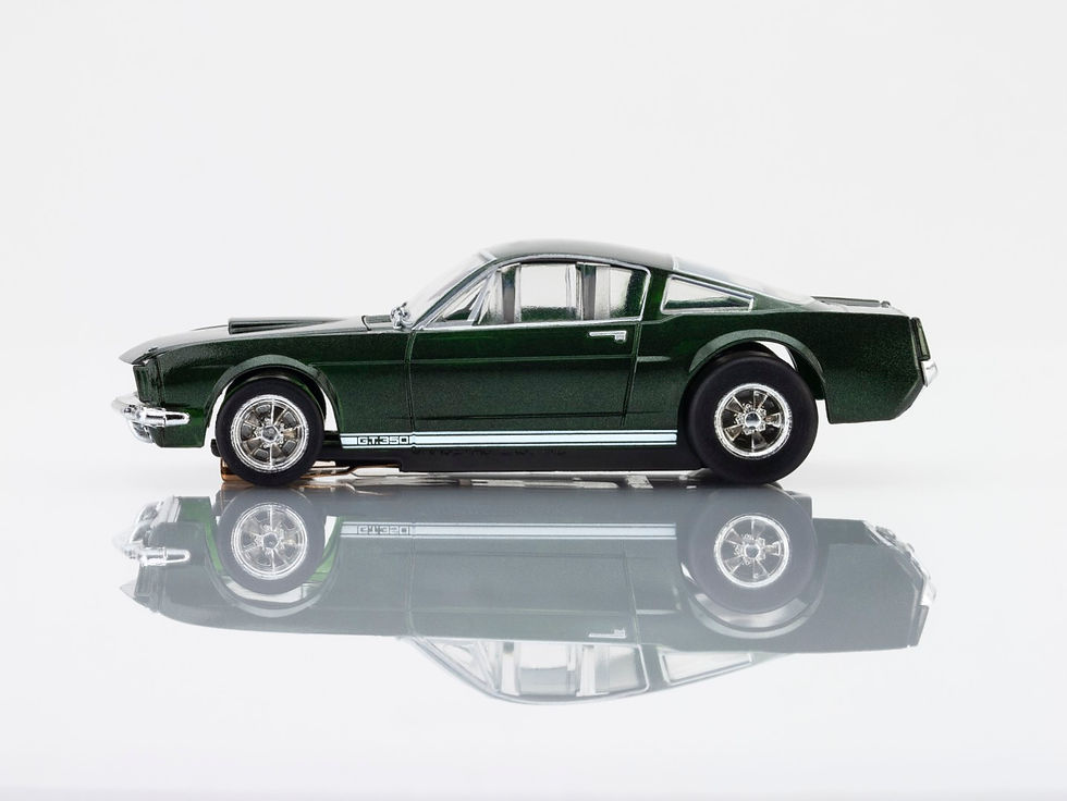 Thumbnail: AFX '66 Shelby GT350 Metallic Ivy Green Mega G+ Chassis Slot Car 22151