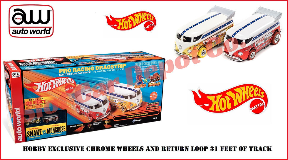 HOT WHEELS Snake vs Mon HOスロットカー Auto World Hot Wheels Legends of the Quarter Mile Snake Vs