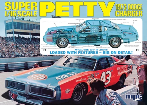 自動車 Richard Petty 1/16 MPC model car kit MPC Model Kit DENTED BOX Super Richard PETTY 1973 Dodge