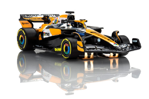 AFX McLaren F1 MCL38 #81 Austin Chrome Edition Mega G+ HO Slot Car
