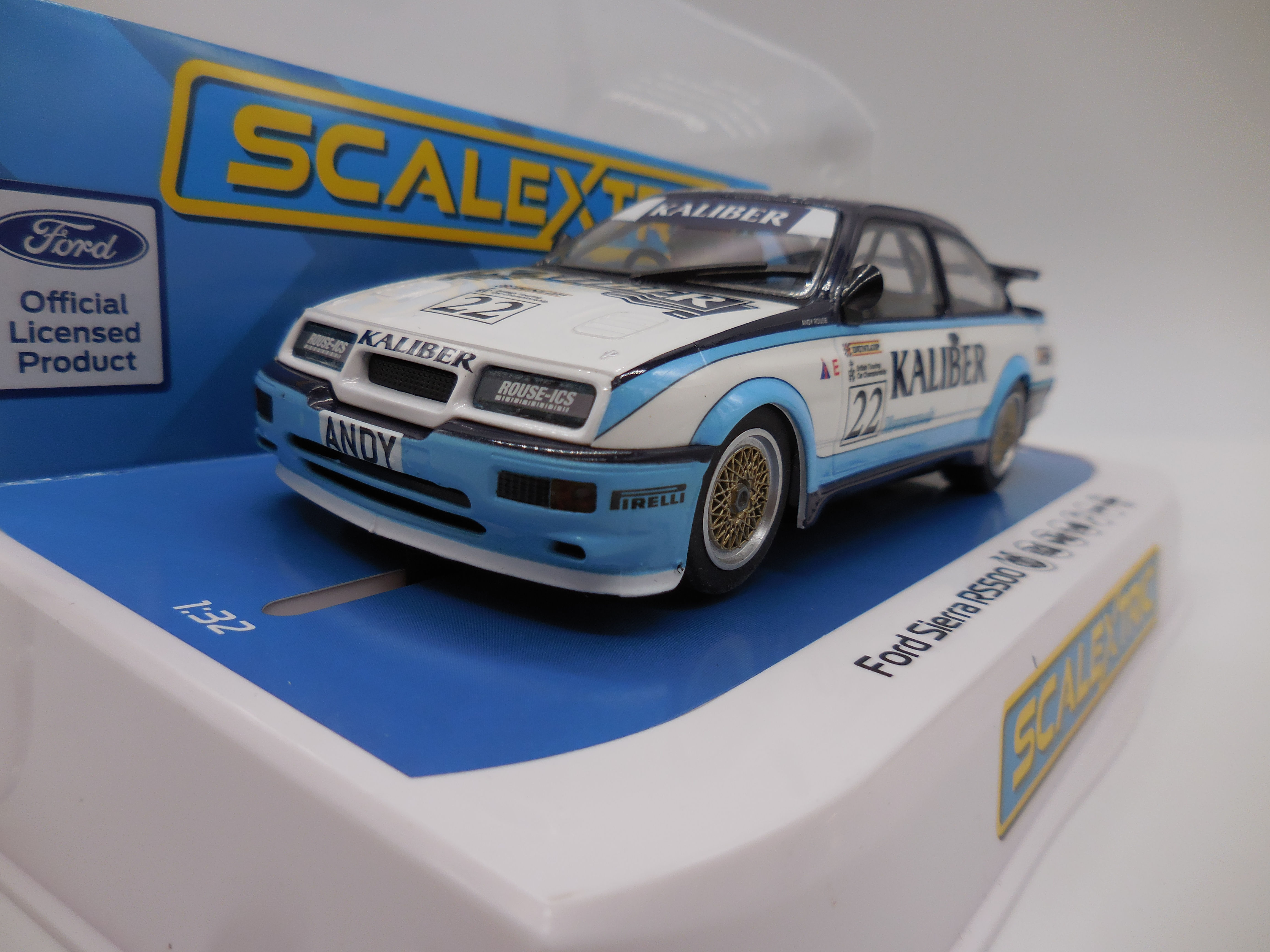 Scalextric Ford Sierra RS500 "No22 Andy Rouse" 1988 BTCC 1:32 Car Slot Car C4343