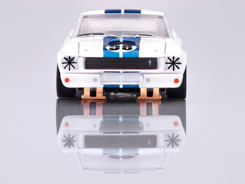 AFX Mega G+☆1965 Shelby Mustang GT350R☆白 AFX 1965 Shelby Mustang GT350 White/Blue Mega G+ HO Slot Car