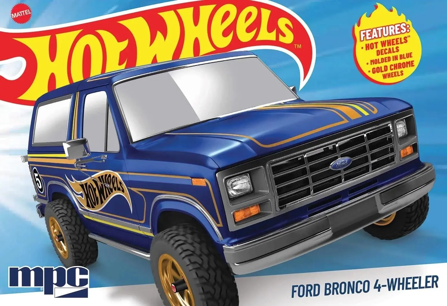 Model Kit 1982 Ford Bronco 4-Wheeler Hot Wheels 1:25 Scale MPC1044