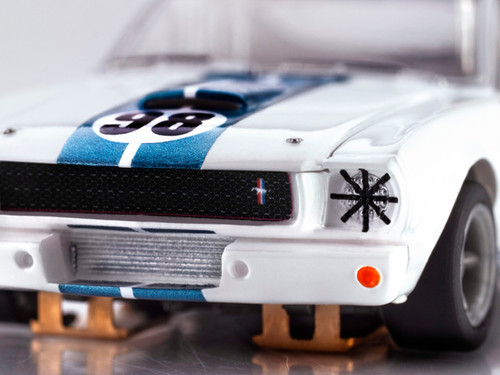 AFX Mega G+☆1965 Shelby Mustang GT350R☆白 AFX 1965 Shelby Mustang GT350 White/Blue Mega G+ HO Slot Car