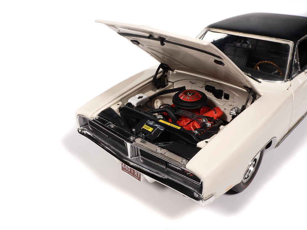 Thumbnail: Auto World New American Muscle '69 Dodge Charger R/T 1:18 Scale Diecast Car 1352