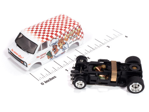 Auto World Dodge Delivery Van ☆HOスロットカー Auto World '73 Dodge Pizza Delivery Van 4 Gear Release On