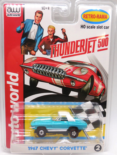 Auto World ThunderJet 1967 Chevy Corvette Retro Rama HO Scale