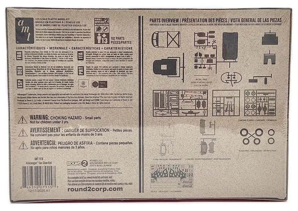 Thumbnail: AMT 1:25 Scale Model Volkswagen Custom Van Show Rod Coca-Cola AMT1518