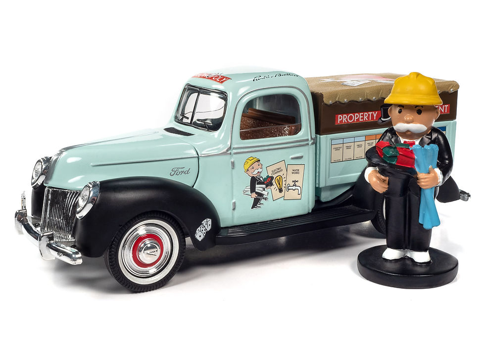 Thumbnail: Auto World '40 Ford Property Management Truck 1:18 Scale Diecast Car &Figure 138