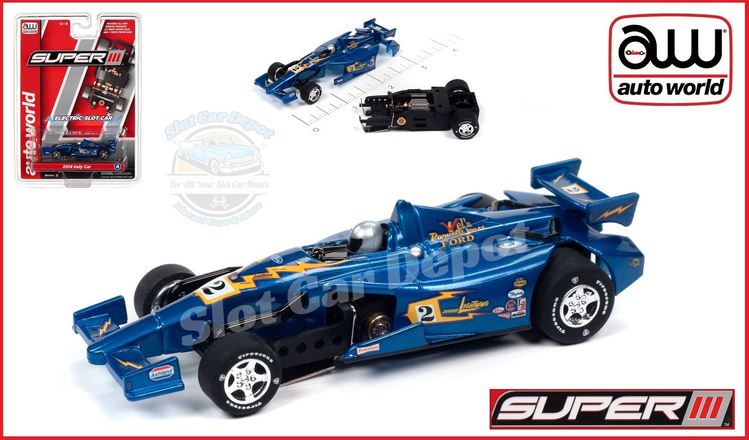 Auto World Super III 2014 INDY CAR (JL Special Blue #2) SC383