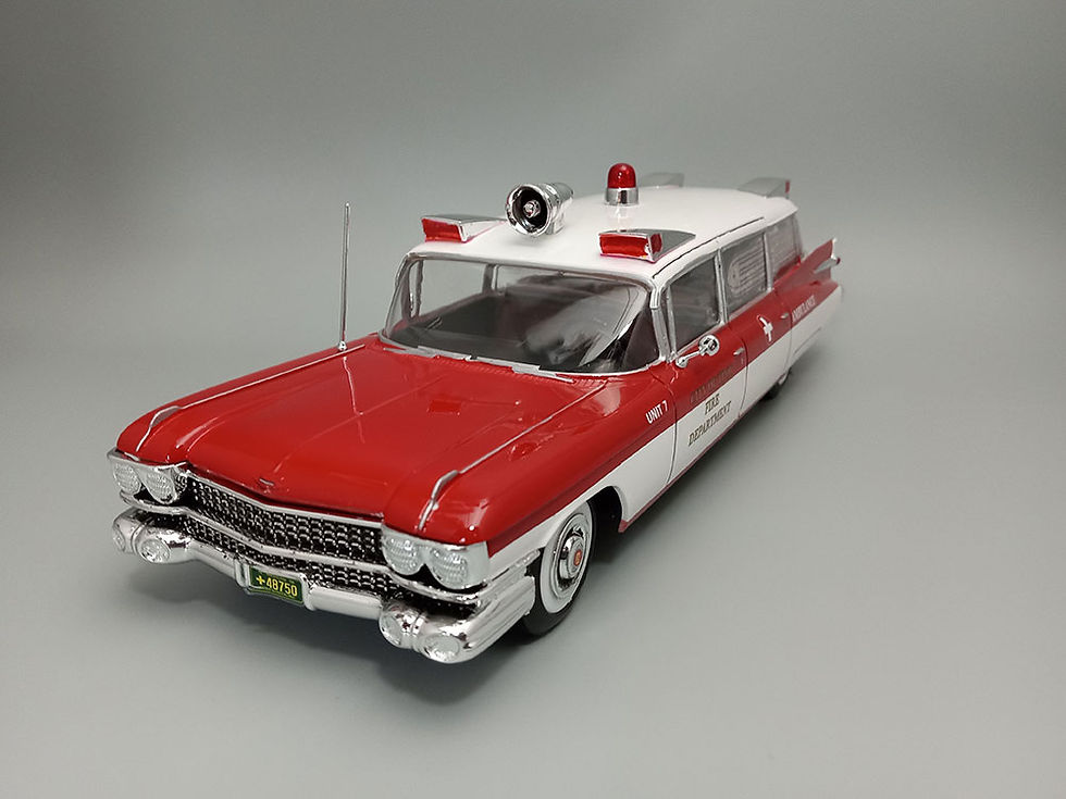 Thumbnail: AMT NEW Model Kit '59 Cadillac Ambulance Includes ALL-NEW GURNEY 1:25 Scale 1395